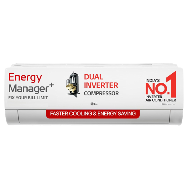 LG 1.5 Ton 5 Star Wi-Fi & Energy Manager+ DUAL Inverter Split AC (Copper, AI+ Convertible 6-in-1, 1.5TUSNQ19ZWZE35SIU)