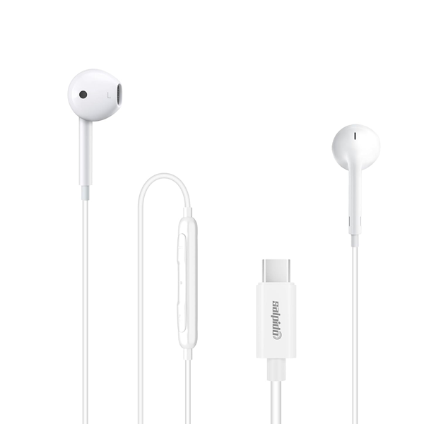 Salpido EP 13 Type-C Wired Earphones with Mic (10mm Driver, Inline Volume Control, Noise Isolation, Multi-Size Eartips, SPEP13)