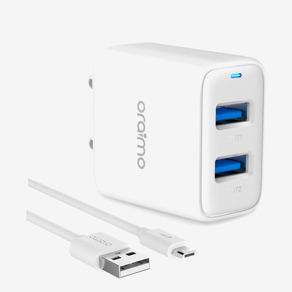 Oraimo Dual USB Fast Wall Charger & Micro-USB Cable (ORAIMOCWI66DC53)