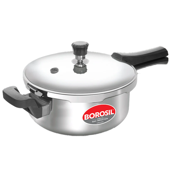 Borosil Presto Triply Outer Lid Stainless Steel Pressure Cooker (5L, BRSPCSTRIPLYPRESTO5L)